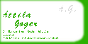 attila goger business card